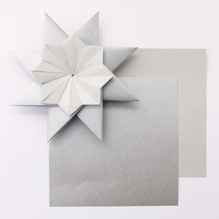 Stern Franziska silber, Papier & Anleitung