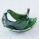 Ginkoblattschale gr�n 9,5 x 9 x 4 cm