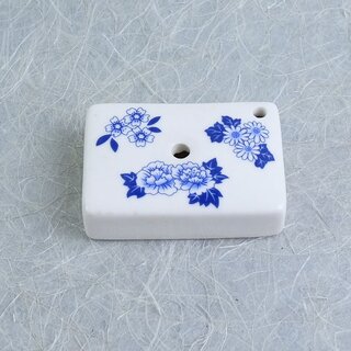 Mizusashi, Wassertropfer Blumen, Keramik