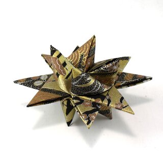 Fr�belsterne - Washistreifen Bambus gold f�r Fr�belstern