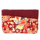 Kosmetiktasche Hanagoyomi dunkelrot