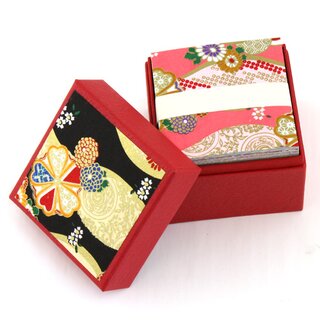 Yuzen Box mit 100 Blatt Washi (rot)