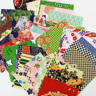 Yuzen Box mit 100 Blatt Washi (rot)