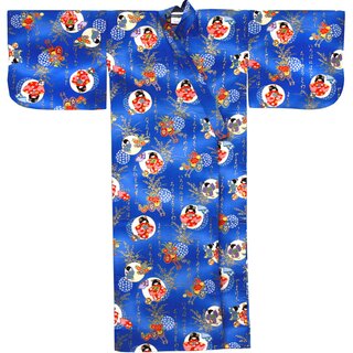 Kinder-Kimono Warabe blau 90-100 cm Körpergröße