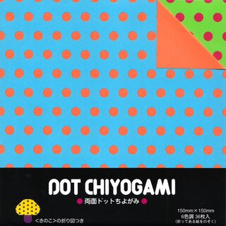 Double Color Dot Chiyogami 15 cm