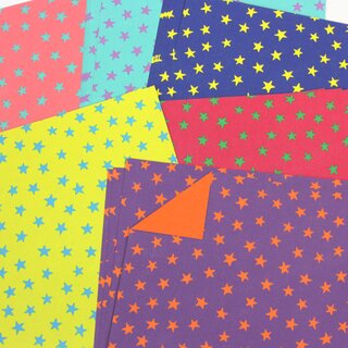 Double Color Dot Chiyogami - Star 15 cm
