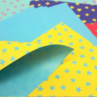 Double Color Dot Chiyogami - Star 15 cm