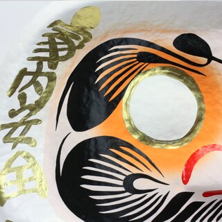 Daruma 25 cm wei�, handbemalt