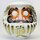 Daruma 25 cm weiß, handbemalt