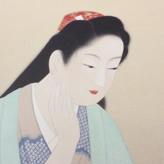 Kunstdruck Seishi (Stille), von Uemura Shoen, 30 x 24,5 cm