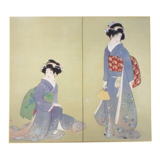 Kunstdruck Musume (T�chter) 27 x 24 cm, Shikishibild