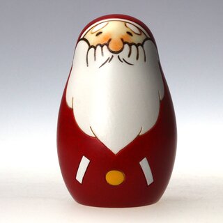 Kokeshi Weihnachtsmann, 9 cm hoch, handbemalt