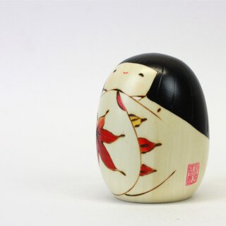 Kokeshi Aki, japanische Holzpuppe Herbst