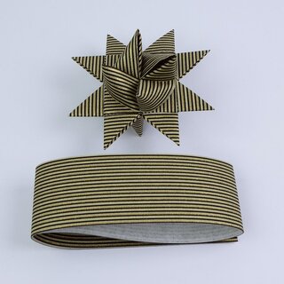 Frbelstern Washistreifen Streifen schwarz-beige-gold