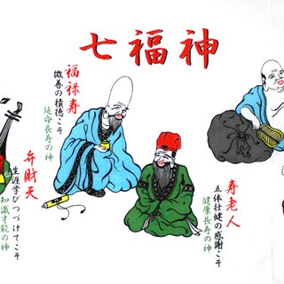 Tenugui Shichi-Fukujin, Sieben Glücksgötter