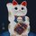 Wandbehang Manekineko, blau