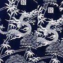 Kimono - Yukata Drache blau M