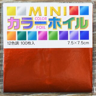 Mini Color Folie 7,5 cm, 12 Farben, 100 Blatt