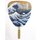 Blattfächer Uchiwa Welle, Hokusai, beidseitig bedruckt