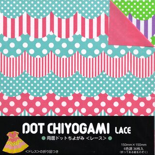 Double Color Dot Chiyogami Lace 15 cm