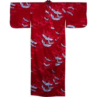 Kimono - Yukata Kranich rot S