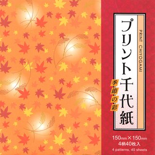 Print Chiyogami  Vier Jahreszeiten 15 cm