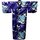 Kimono - Yukata Kranich blau, satiniert