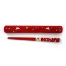 Essst�bchen mit Case Tsuki Usagi rot, St�bchen mit...