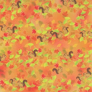 Herbst-Origami: Eichhörnchen und Herbstblätter