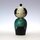 Kokeshi "Samurai", japanische Holzpuppe im Samurai-Look