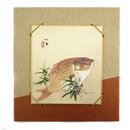 Shikishibild Fisch, mit Hintergrund 19,8 x 18,2 cm