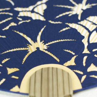 Blattf�cher Uchiwa Asagao blau, 37,5 x 24 cm