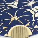 Blattfächer Uchiwa Asagao blau, 37,5 x 24 cm