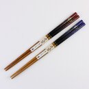 Essstäbchen Paar-Set Hana Yuzen blau und rot