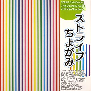 Origami-Papier Stripe Chiyogami 15 cm
