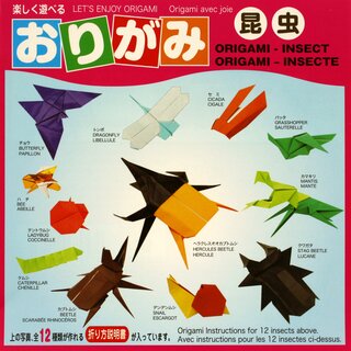Origami Insekten - mit Anleitungen 15 cm